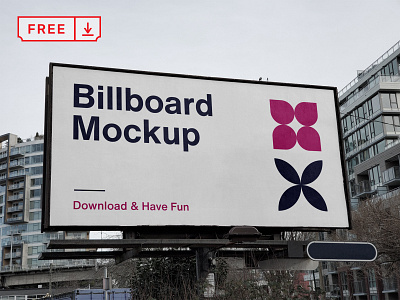 Free City Billboard PSD Mockup advertising billboard branding design download font free identity illustration logo print psd