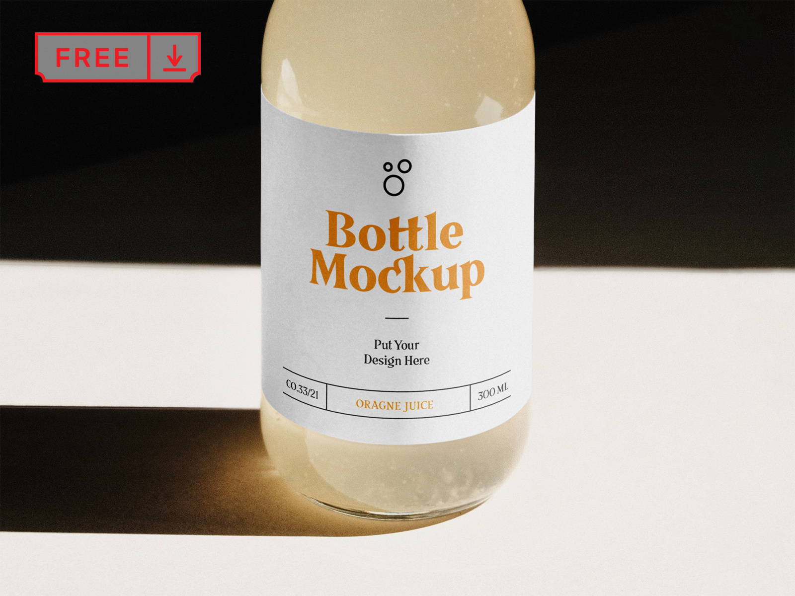 Download Free Glass Bottle Psd Mockup By Mr Mockup On Dribbble