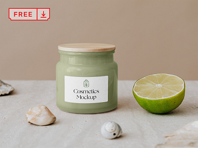 Free Bath Jar PSD Mockup