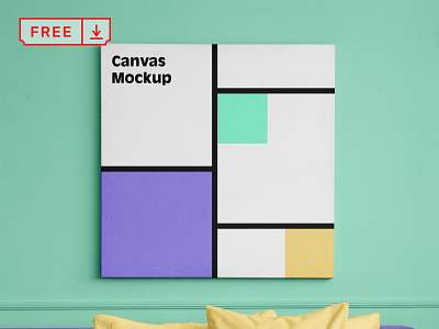 Free Canvas Square Mockup free poster