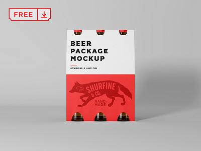 Free Beer Package Mockup beer branding design download free identity logo psd