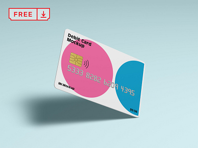 Free Debit Card Mockup branding creditcard design download free identity logo mockup paycard plastic psd template