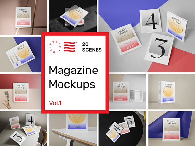 Magazine Mockups Vol.1 branding cover design download identity logo magazine mockup mockups psd typography