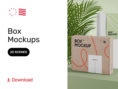 Box Mockups box branding design download identity logo mockup mockups packaging psd template