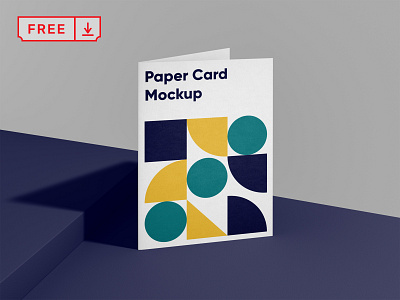 Free Folded A4 Paper Card Mockup