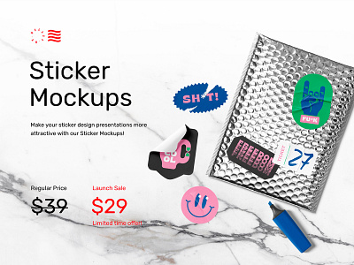 Sticker Mockups branding bundle design download glued identity logo mockup mockups paper psd sticker template typography