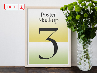 Free Poster PSD Mockup free poster