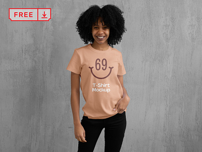 Free Women T-Shirt PSD Mockup branding design download free freebie identity logo mockup psd t-shirt template typography