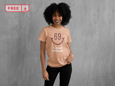 Free Women T-Shirt PSD Mockup branding design download free freebie identity logo mockup psd t shirt template typography