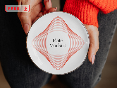 Free Plate Mockup bar branding design download free freebie identity logo mockup plate psd restaurant typography