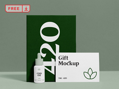 Free Gift Package Mockup branding card design download free freebie gift identity illustration logo package psd template typography