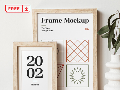 Free Wood Frames on Table Mockup branding design download frames free freebie identity illustration logo mockup mockups poster psd template typography wood frame