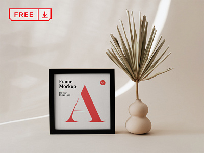 Free Small Poster Frame Mockup