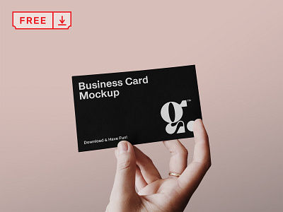 Free Business Card with Hand Mockup
