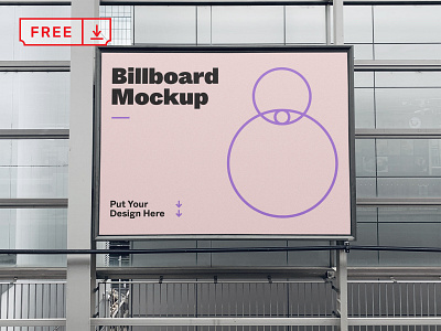 Free Billboard in Hall Mockup billboard branding design download free identity logo mockup mockups psd template typography