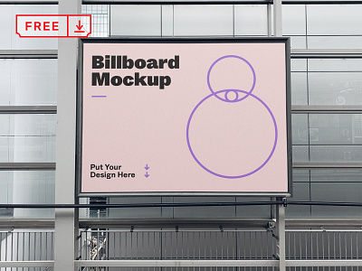 Free Billboard in Hall Mockup