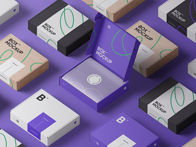 Box Mockups box branding design download identity logo mockup mockups packaging paper psd template typography
