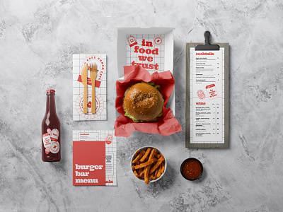 Burger Mockups bar branding burger design download fastfood identity logo menu mockup mocups psd restaurant template typography