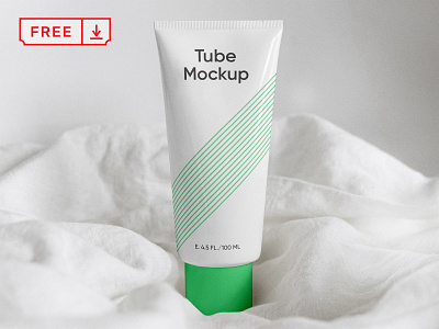 Cosmetics Tube PSD Mockup branding cosmetic design download identity logo mockup mockups psd template tube typography