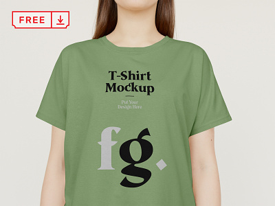 T-Shirt on Woman PSD Mockup branding design download free freebie identity logo mockup mockups psd t shirt template typography