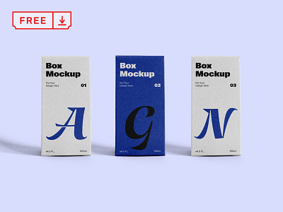 Free Vertical Box Mockups box branding design download free freebie identity logo mockup mockups packaging psd template typography