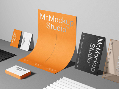 Stationery Mockups PSD Scene corporate