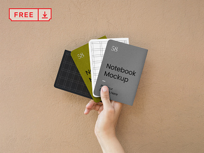 Free A5 Notebook Cover Mockup