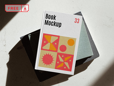 Free  Book Hardcover PSD Mockup