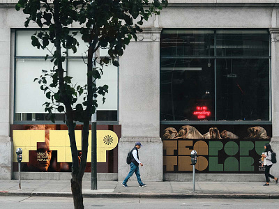 Free Store Front Wall Mockup