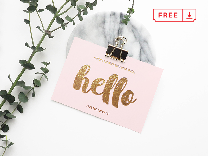 Download Free Greeting Card Mockup by Mr.Mockup™ on Dribbble
