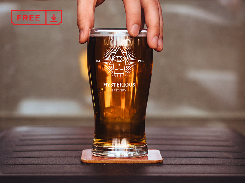 Free Beer Glass Mockup by Mr.Mockup™ on Dribbble