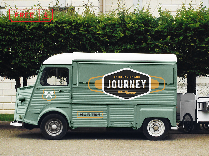 Download Free Food Truck Mockup by Mr.Mockup™ on Dribbble