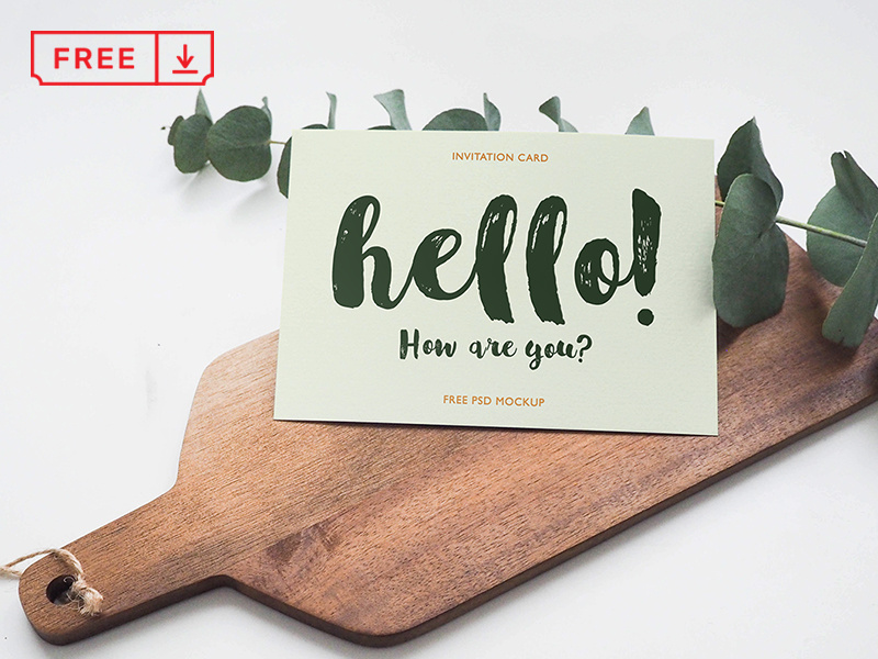 Invitation Card Mockup typography stationery psd mockups identity freebie free download card invitation branding