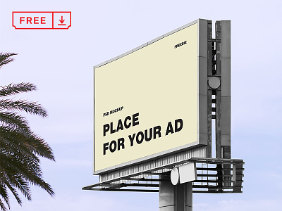 Billboard Mockup ad advertisement billboard branding download free freebie identity mockups psd stationery typography