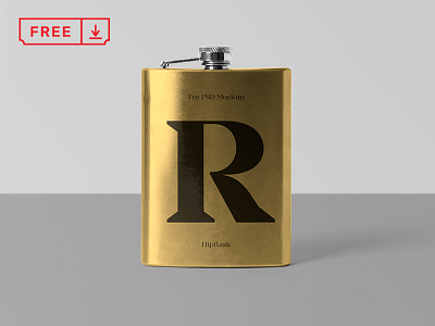 Hipflask PSD Mockup alcohol branding brand branding bundle design download font free freebie hipflask icon identity logotype mockup psd template typography