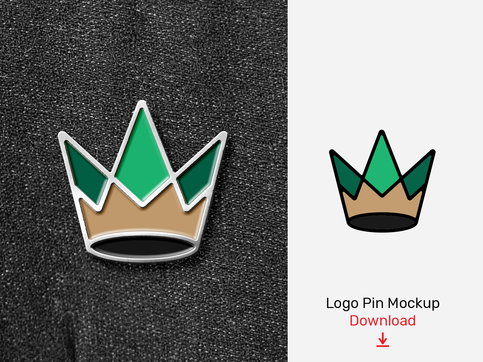 logo enamel pin mockup free download