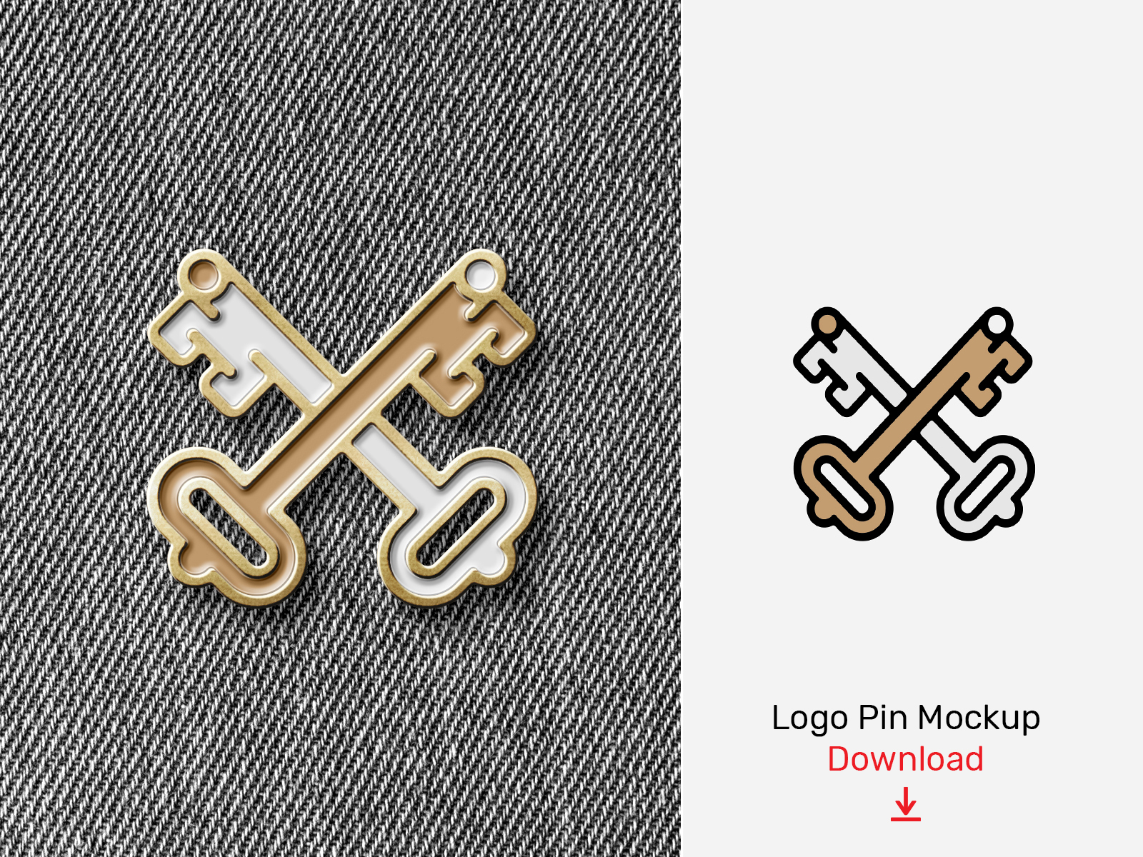 logo enamel pin mockup free download
