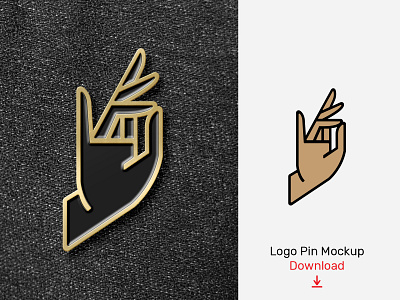 Download Logo Enamel Pin Mockup by Mr.Mockup™ on Dribbble