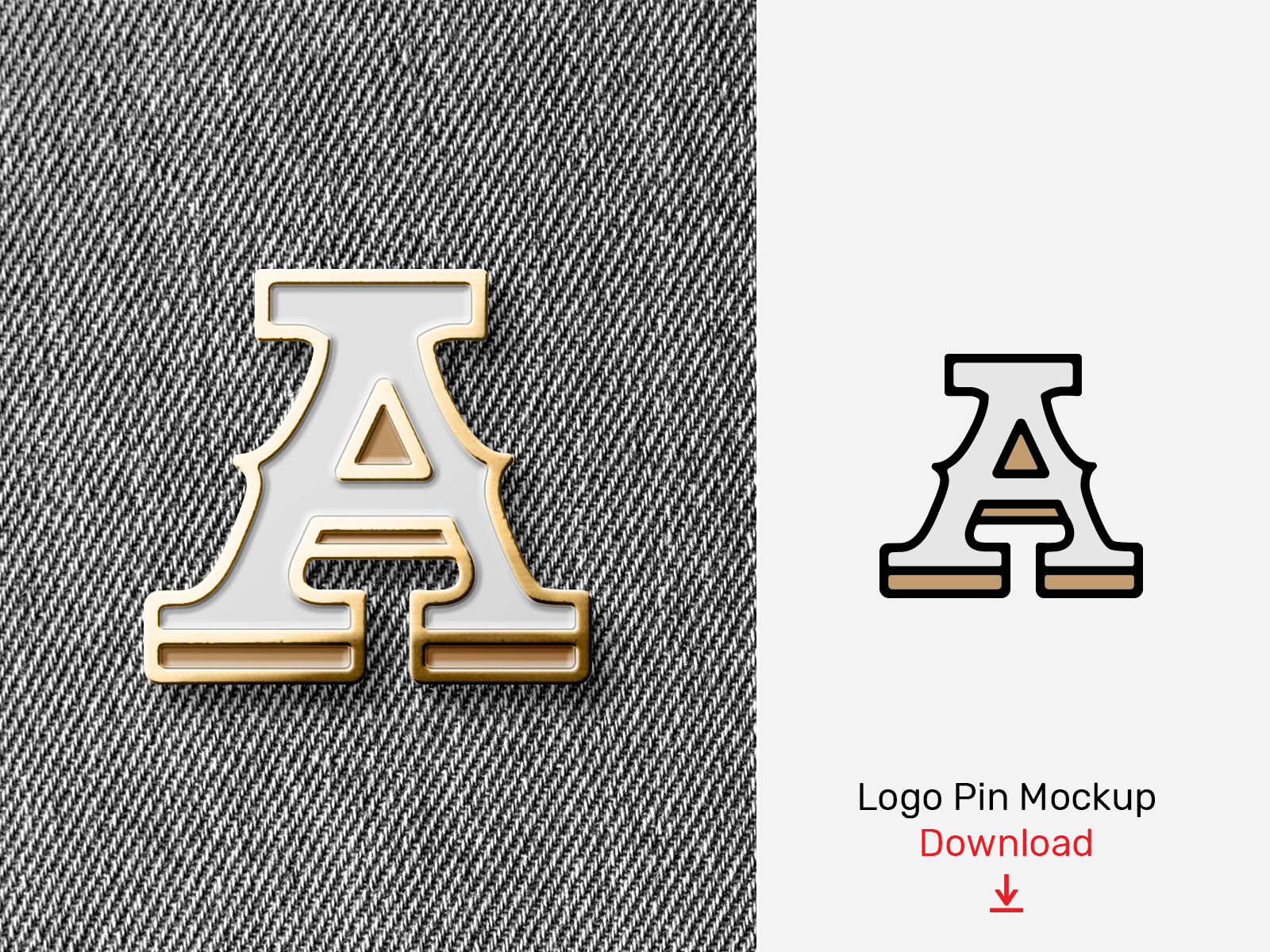 logo enamel pin mockup free