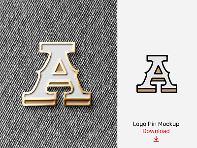 Logo Enamel Pin Mockup branding bundle corporate download icon identity illustration logo logotype mockups psd stationery template typography