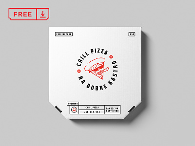 Pizza Box Mockup brand branding bundle chill design download font free freebie gastro icon identity logotype mockup pizza pizza box psd template typography
