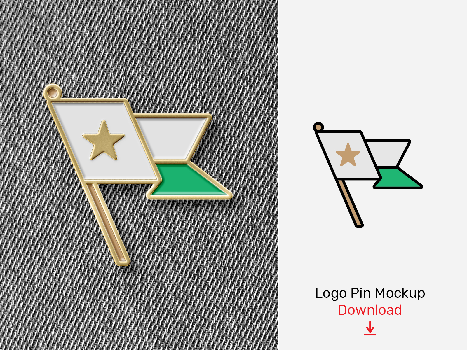 Download Logo Enamel Pin Mockup By Mr Mockup Design Inspiration