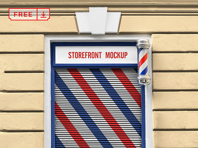 Storefront Mockup barber barbershop brand branding bundle design download font free freebie icon identity logotype mockup psd store storefront template typography