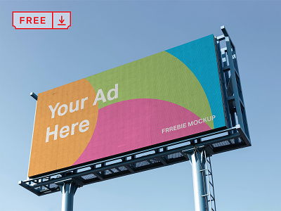 Billboard PSD Mockup ad advertisement billboard branding download free freebie identity mockups psd stationery typography