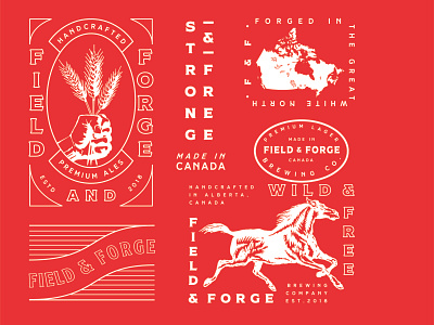 Field & Forge Brewing Brand Identity badge badge design beer beer branding brand identity design branding branding design brewery craft craft beer design illustration logo logo design typography