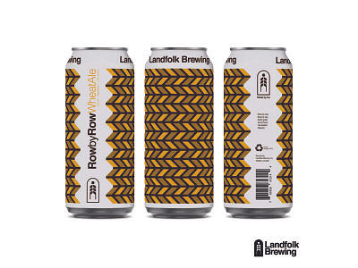 Landfolk Brewing - RowByRow Can Label beer beer art beer can beer label beer labels brand identity design branding branding design brewery brewery branding brewery logo craft beer craftbeer design folk illustration landingpage logo logo design typography