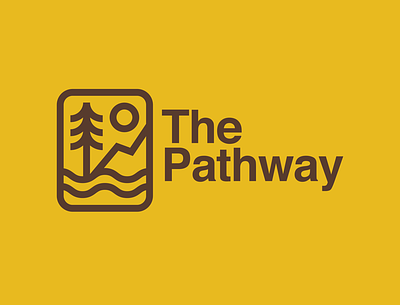 The Pathway Logo badge badge design brand identity design branding branding design design icon icon design illustration logo logo design mounatins mountains pathway vector