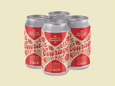 Courage Cider Label Design & Illustration