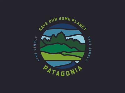 Save Our Home Planet - Patagonia badge badge design branding branding design design illustration logo patagonia typography