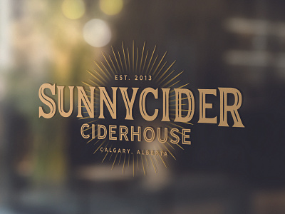 SunnyCider - Ciderhouse Logo badge badge design brand identity design branding branding design ciderhouse cidery craft cider design illustration logo logo design typography